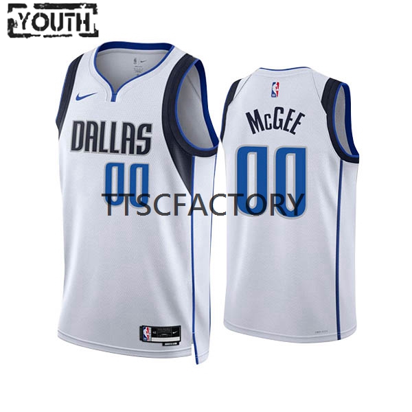 Dallas Mavericks Trikot JaVale McGee 00 Nike 2022-23 Association Edition Weiß Swingman - Kinder